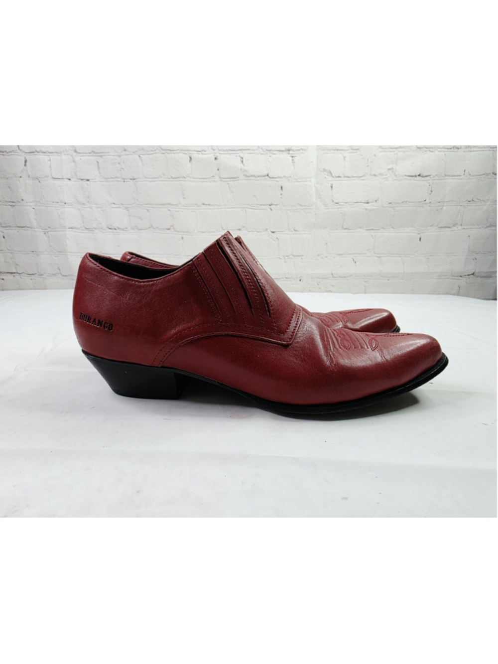 Durango Red Leather Ankle Booties